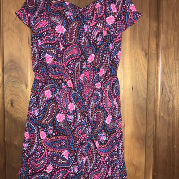 ROMEO + JULIET ROMPER Pink Black Paisley Strapless Shorts New NEW Medium M USA - Picture 2 of 12